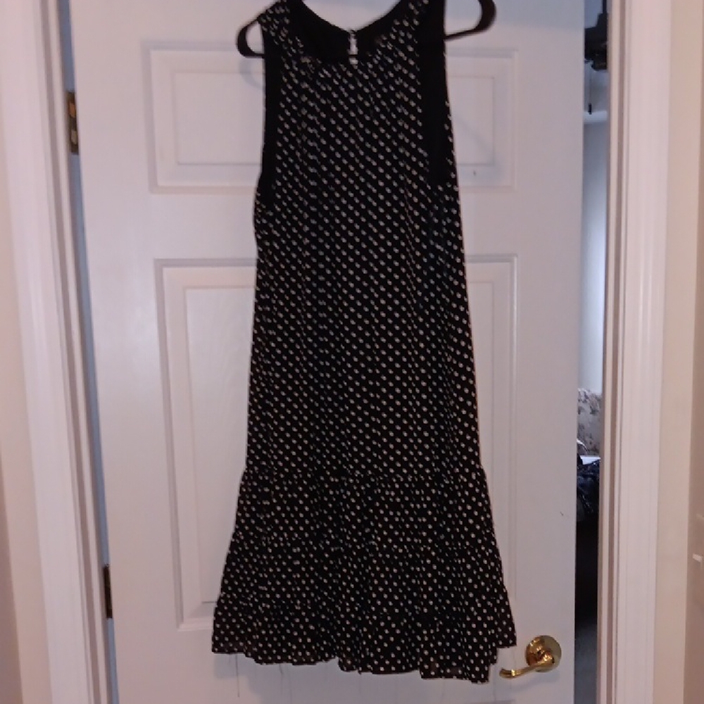 R&K Black and White Patterned Midi Dress